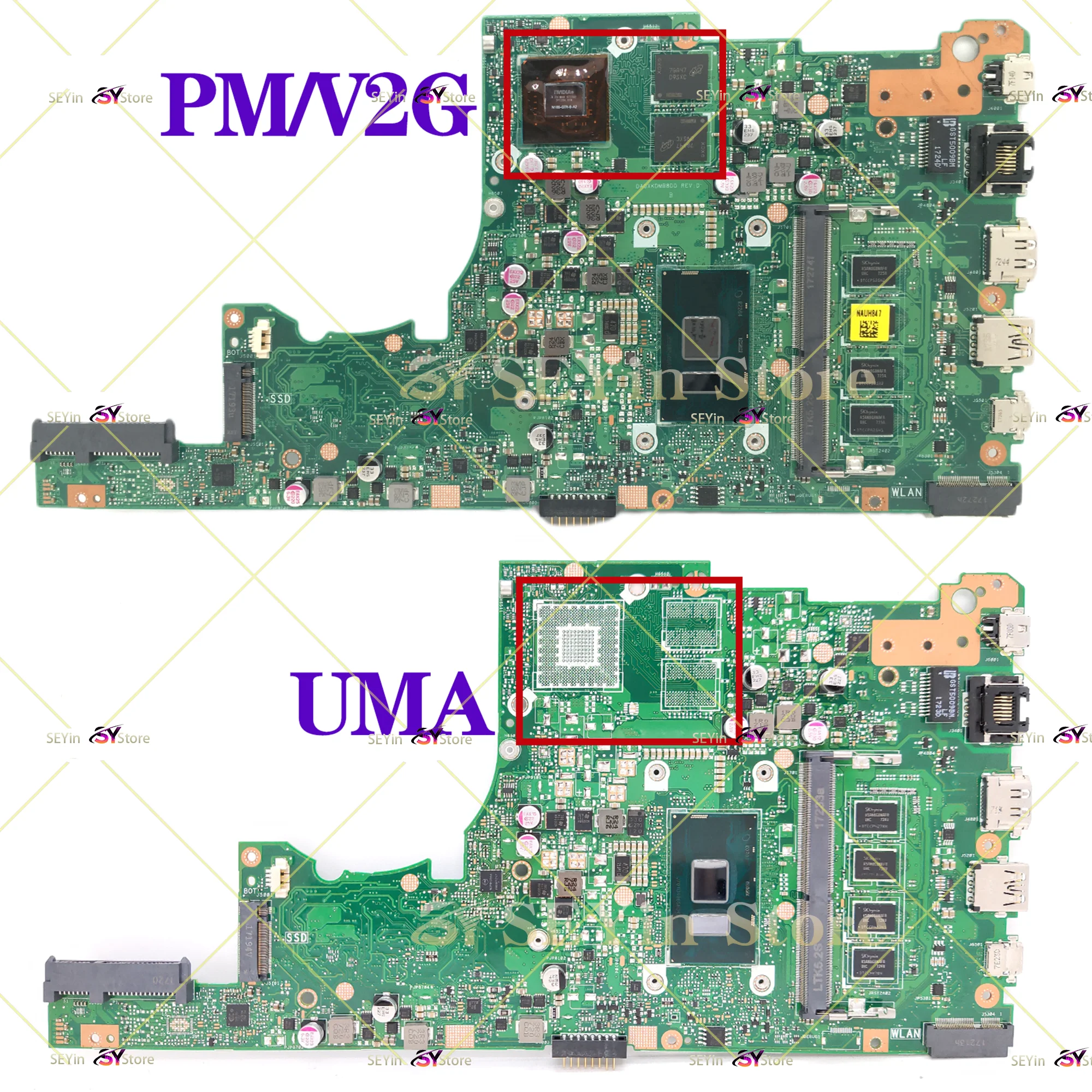 X405UQ Mainboard For ASUS S4000U S4100U X405UA X405URP X405UR X405UB A405U V405U S405U K405U F405U Laptop Motherboard i3 i5 i7