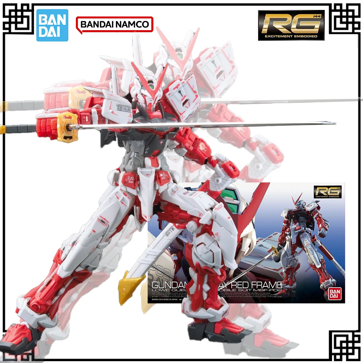 

В наличии, оригинальный комплект модели Bandai Gundam RG 1:144, фигурки героев RED FRAME, игрушки для детей, подарки, рождественские подарки