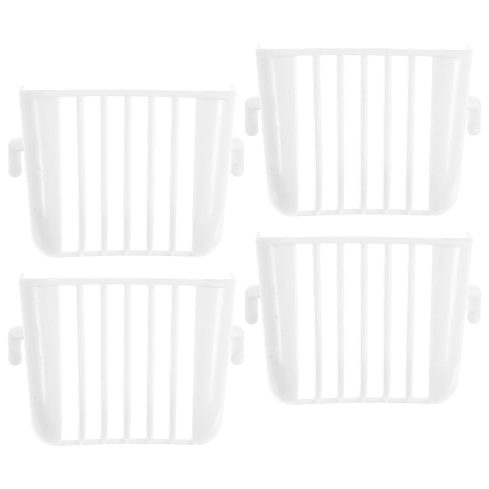 

4Pcs Hanging Parrot Vegetable Feeder Basket Indoor Outdoor Use Durable Construction Bird Cage Accessories Bird Food Container