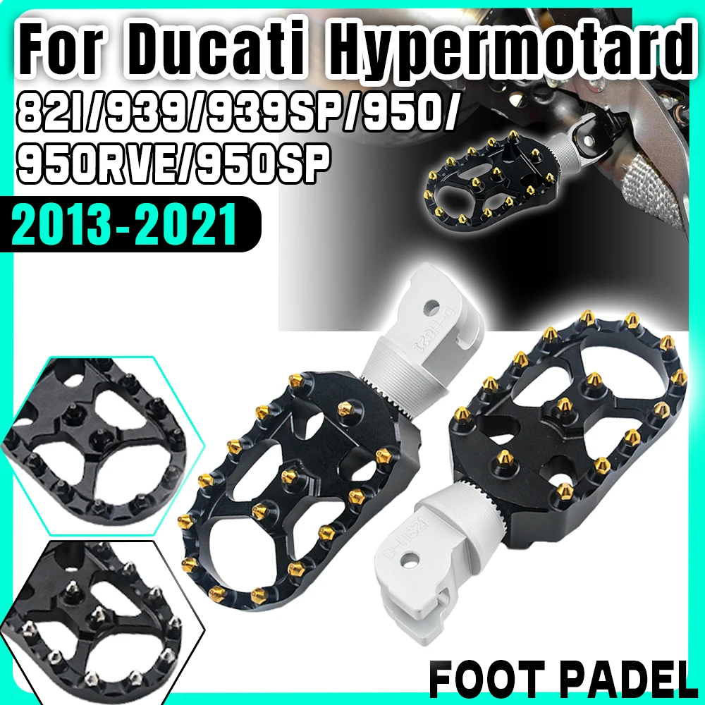 

Motorcycle 360 Roating Adjustable Foot Pegs Front Rear Footpegs Foot Rests For Ducati Hyperstrada 821 Hypermotard 939 SP 950 RVE