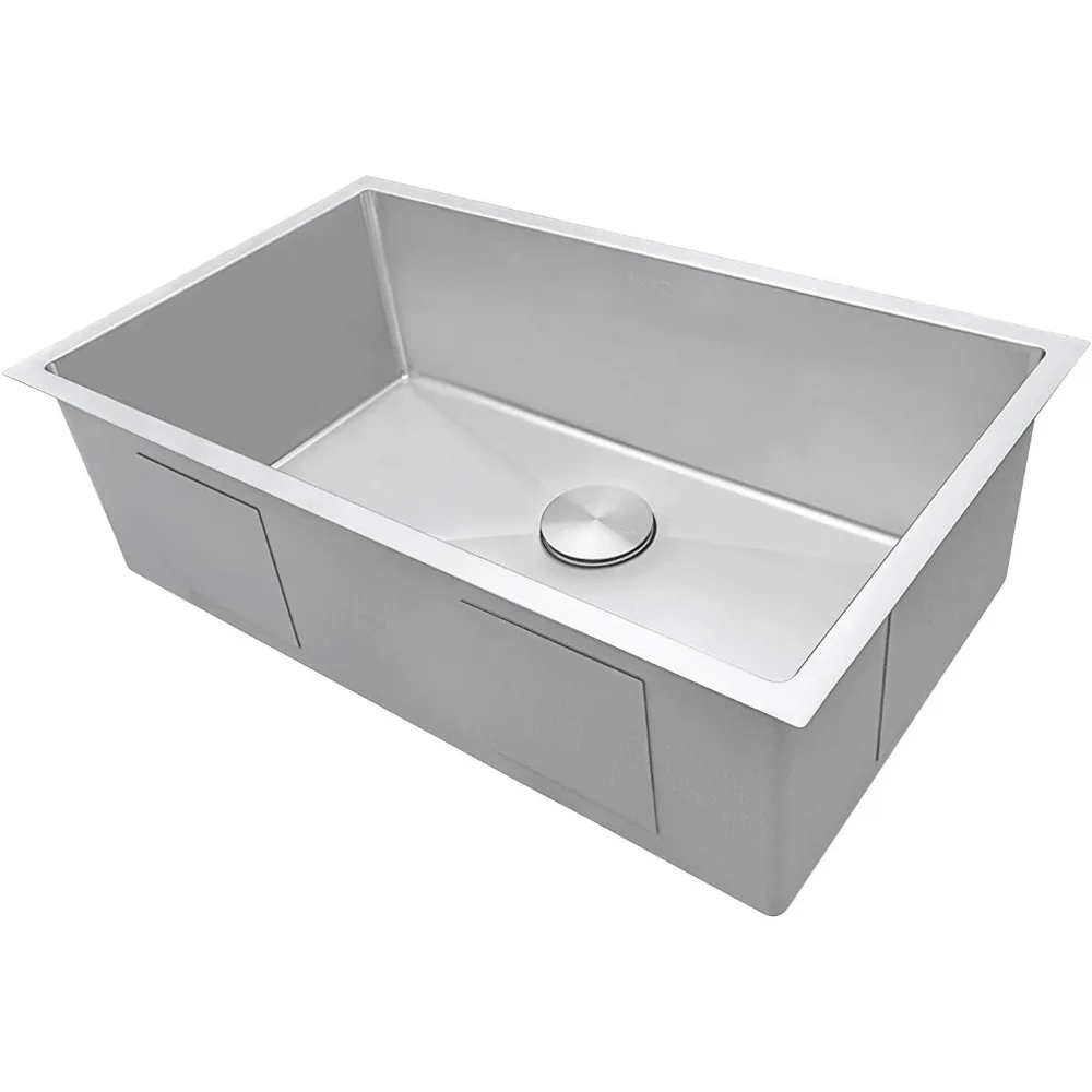 35-inch Undermount 16 Gauge Rounded Corners Large Kitchen Sink Stainless Steel Single Bowl