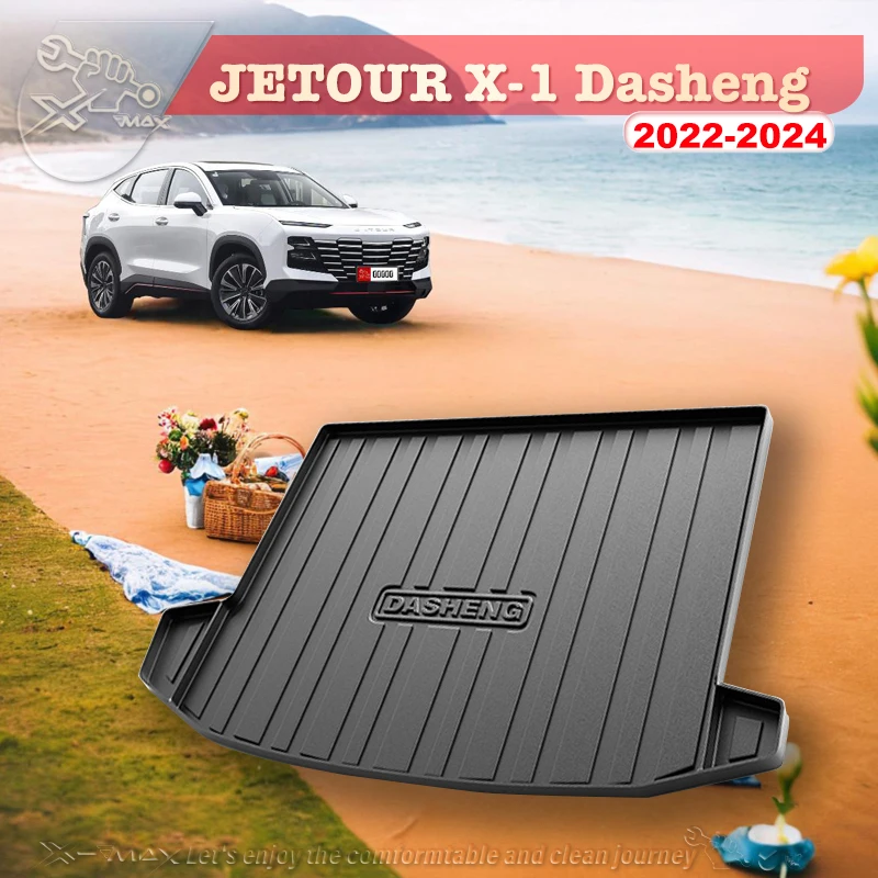 

For Chery JETOUR X-1 Dasheng 2022-2024 Custom Fit Car Trunk Mat All Season Black Cargo Mat 3D Shaped Laser Measured Trunk Liners