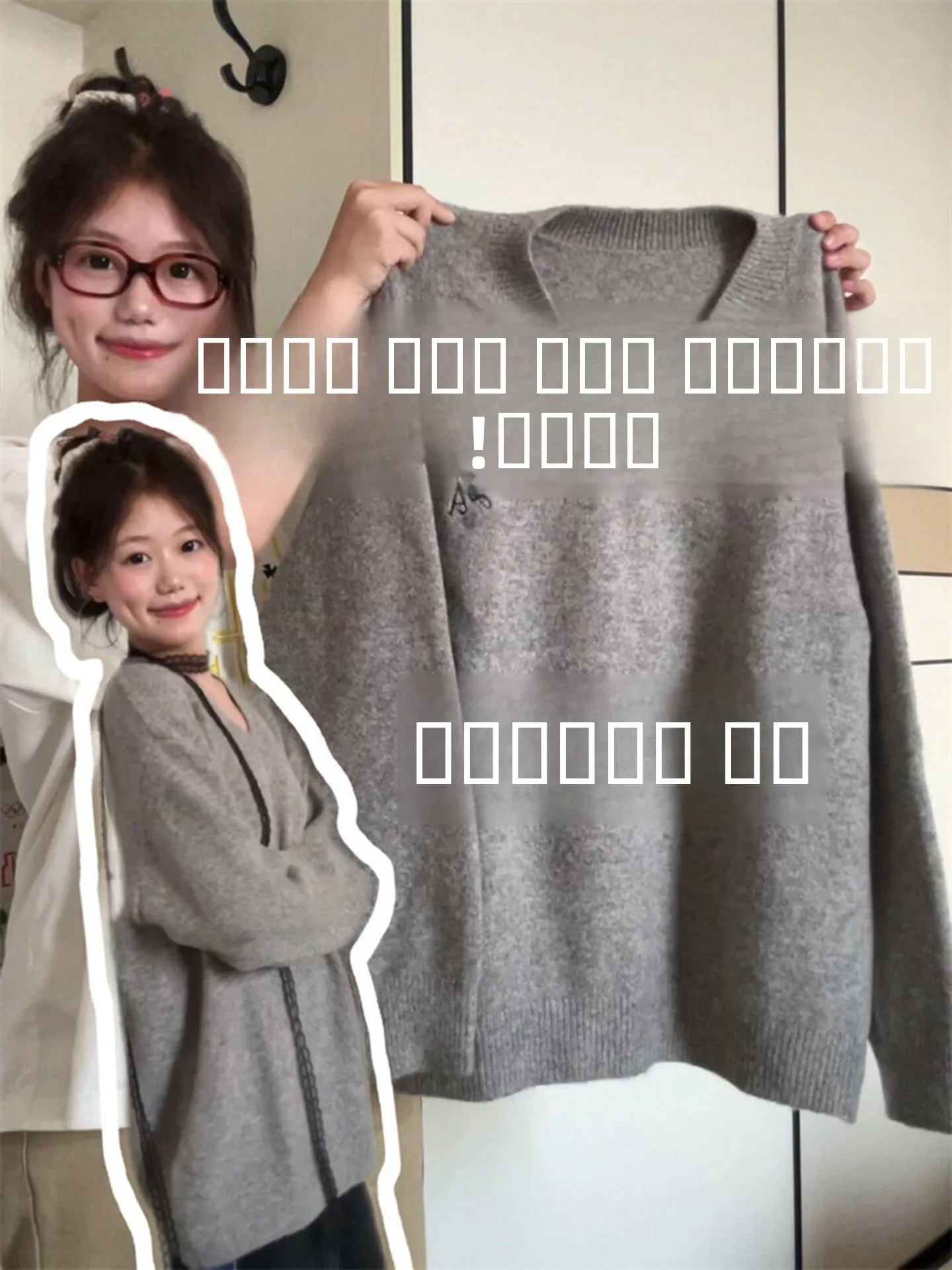 

Trendy American High Street Loose Long Sve Knitted Sweater Women's Spring Autumn Lazy Sle Sweet Cool V-ne Top