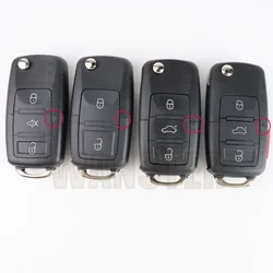 2 3 4 Bottons Car Key Fob Case Shell Housing per Volkswagen VW Polo Passat B5 B6 Tiguan Golf MK4 Seat Skoda EOS Scirocco