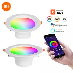 Xiaomi Tuya Smart LED Downlight Zigbee RGB Dimmable Spot LED Lights Kitchen Ceiling Lamp Bluetooth 12/15W With Alexa Google Home