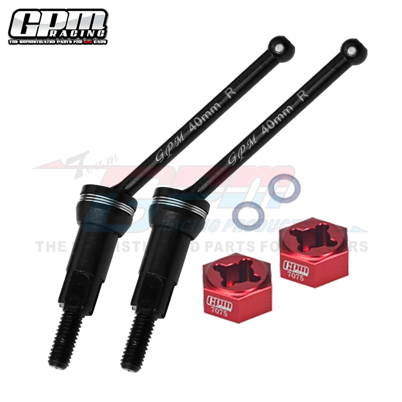 GPM CS Achter CVD Aandrijfas 40mm & 7075Alu Wiel Hex Voor ARRMA 1/14 Mojave Grom