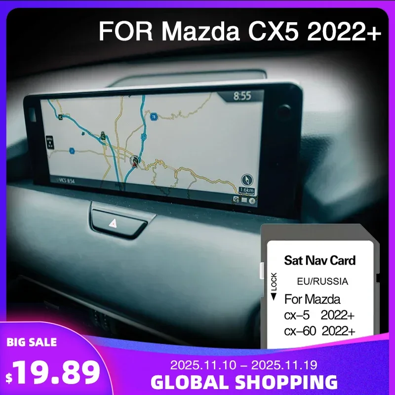 

32GB SD Map Card for Mazda CX-5 2022 Europe Automobile Navigation Accessories GPS Road Version Tracking