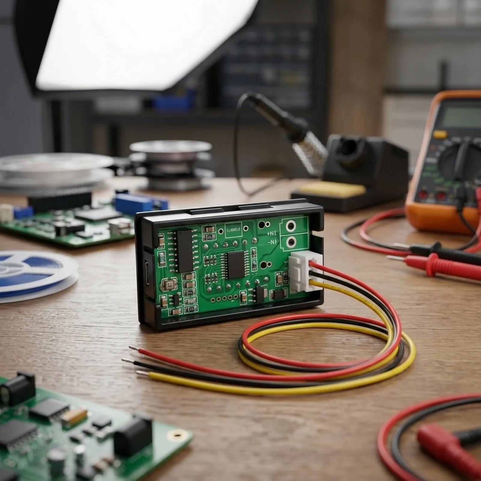 Digital Voltmeter 5 Digit LED Display 0 33V DC Range Three Wire Voltmeter for Reliable Voltage Measurement Tasks