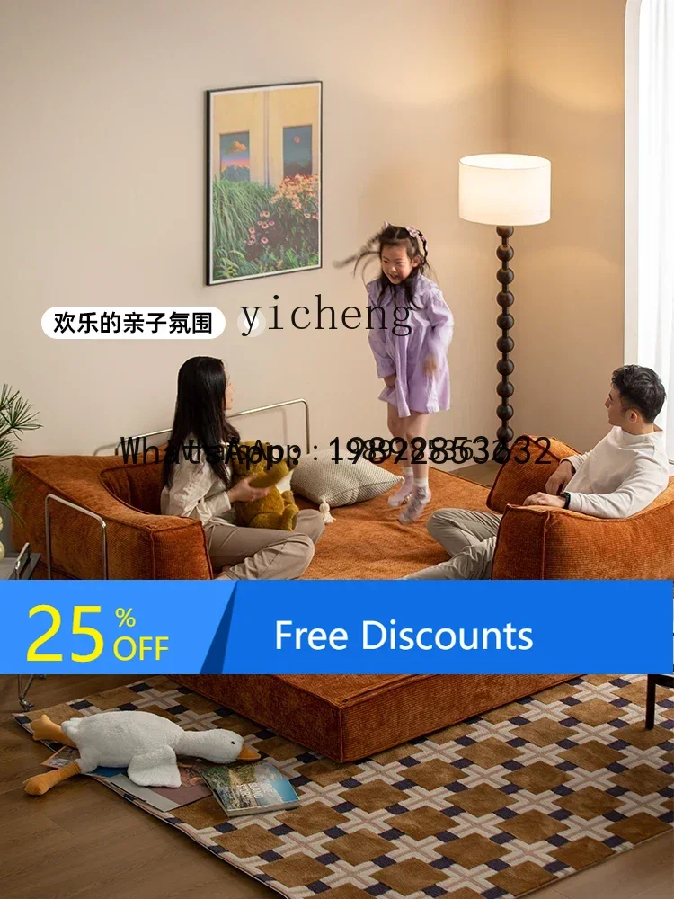 retro small apartment living room folding sofa bed dual-purpose module fabric sofa home accessories