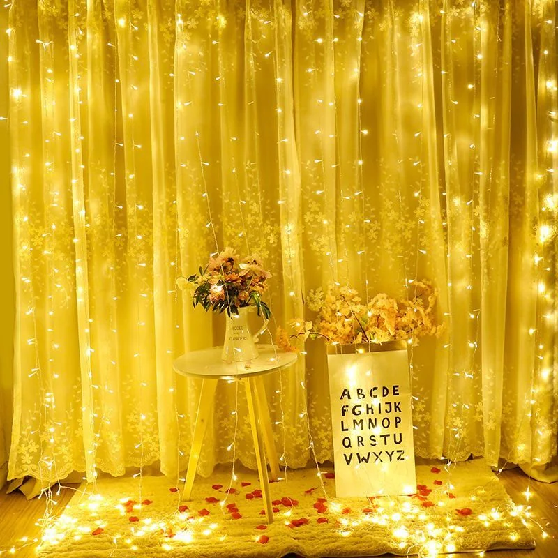 3/4/6M LED Garland Curtain Lights 8 Modes USB Remote Control Fairy Lights String Wedding Christmas Decor for Home Bedroom Lamp