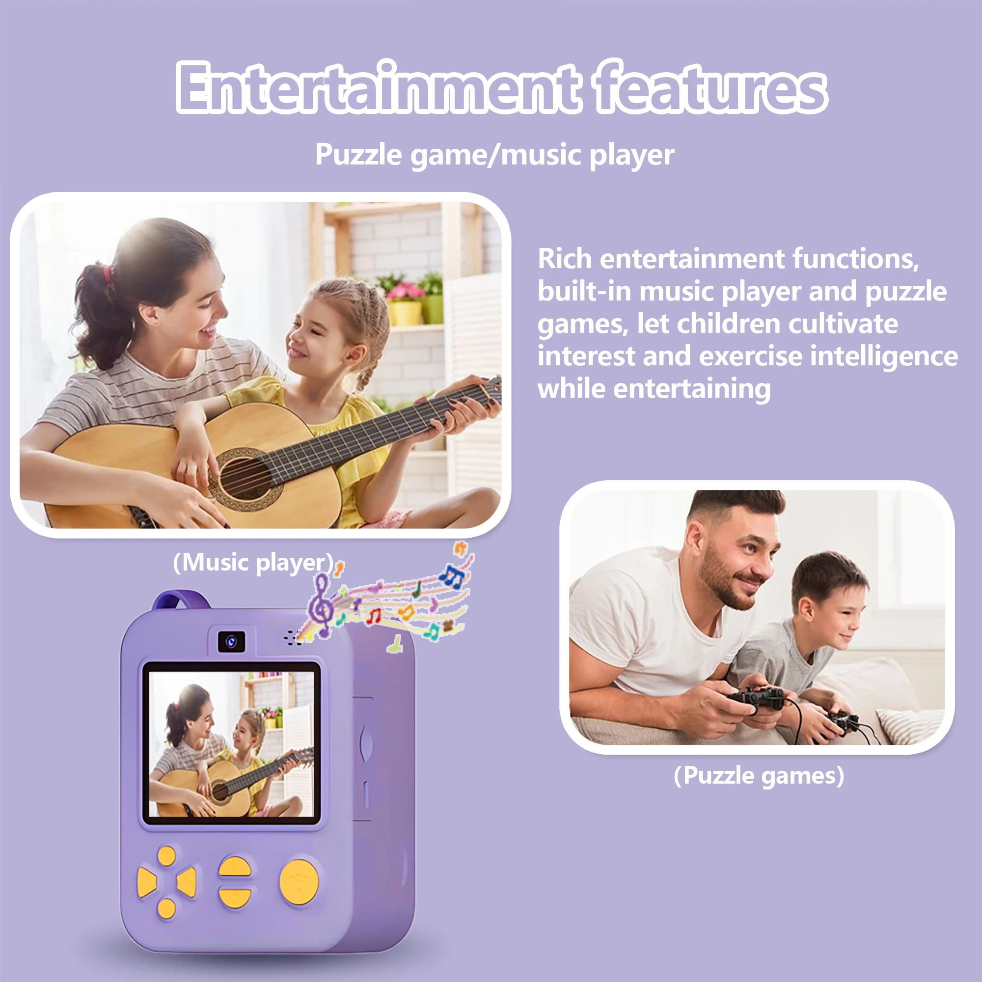 Digitale camera voor kinderen Direct afdrukken De camera kan direct afdrukken Instant Print Camera Kids en is een draagbare kleine camera