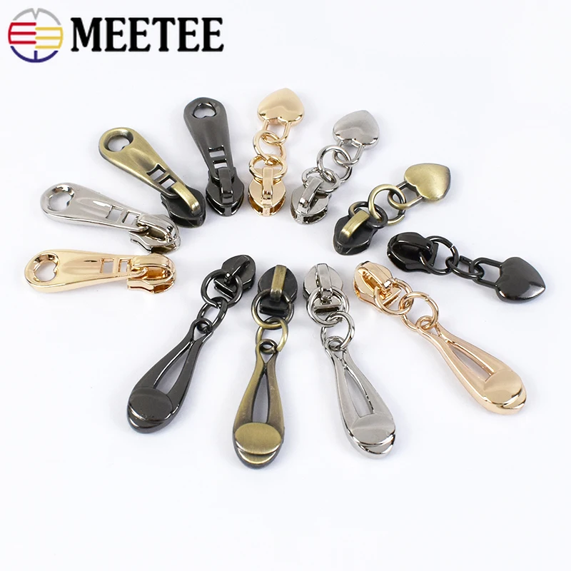 10/20/30Pcs 3# Zipper Slider for Nylon Zippers Tape Bag Jacket Zip Puller Head Coat Decor Zips Pull Sewing Repair Kit Accessory