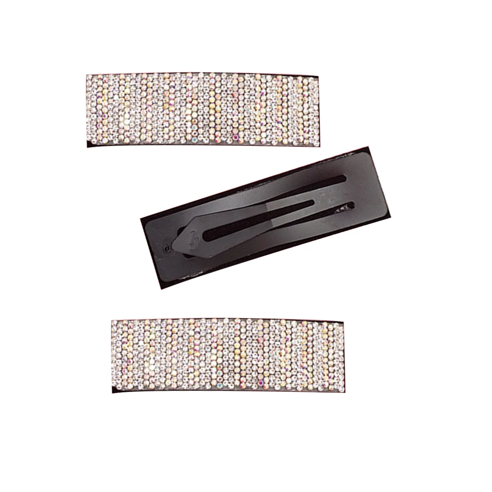 

3pcs Rhinestone Hair Clips Diamond Pins Alloy Women Girl Temperament Barrettes Girls Wedding Party Daily Accessories