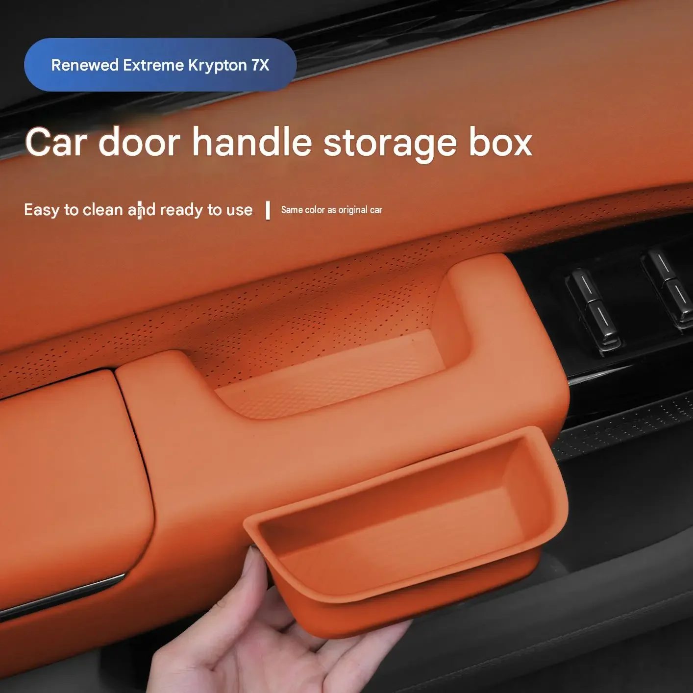 [Fast Shipping] Zeekr 7X Car Door Handle Silicone Storage Box, Car Window Button Silicone Protective Mat, Car Supplies