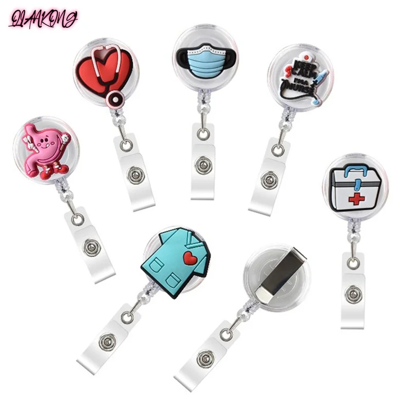 

New Medical Style Badge Reel Nurse Workers Holder Retractable Name Card Holder Accessory Nurse Accessories Id Strap Holder