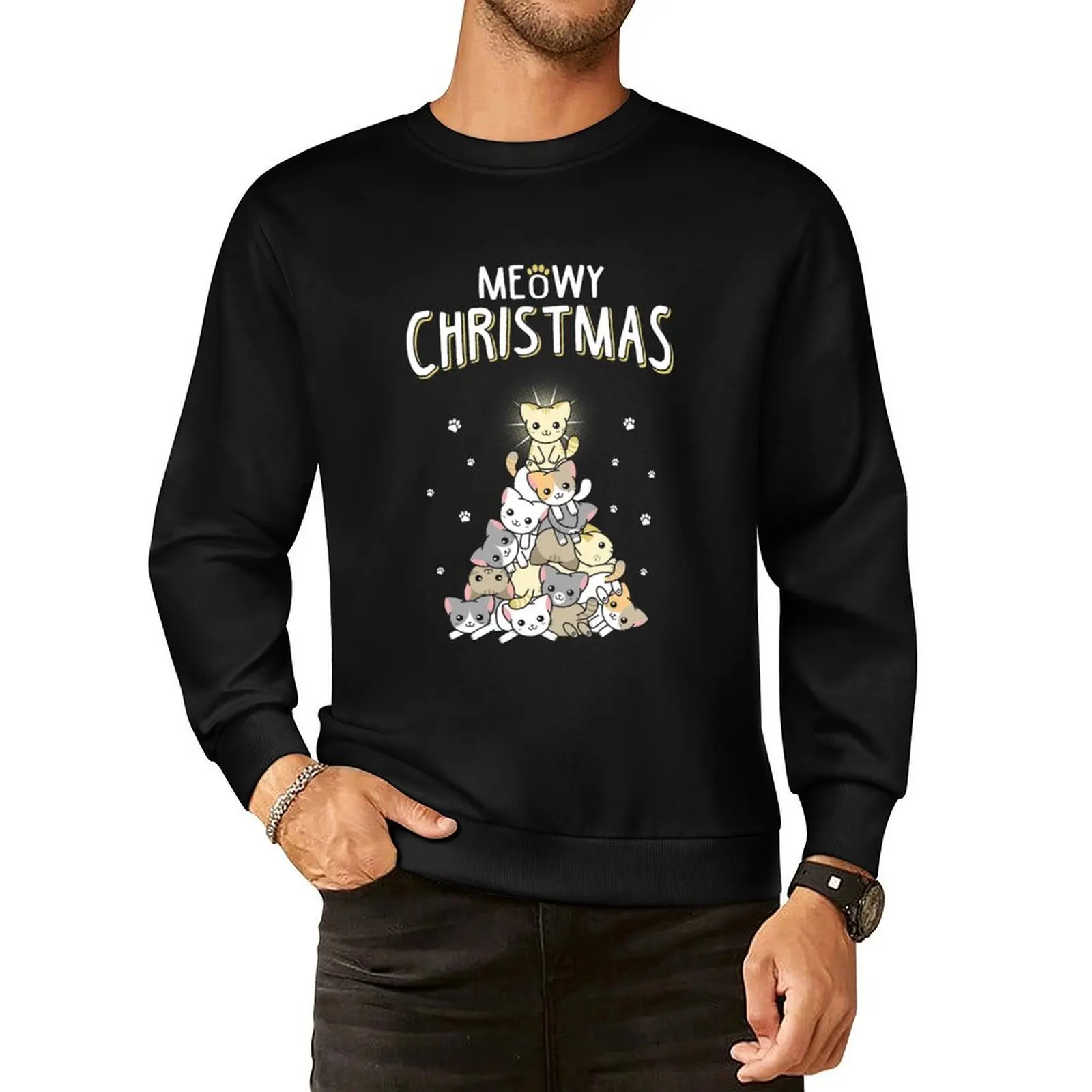 

Meowy Christmas Pullover Hoodie tracksuit men autumn clothes clothes for men new in hoodies & sweat-shirt