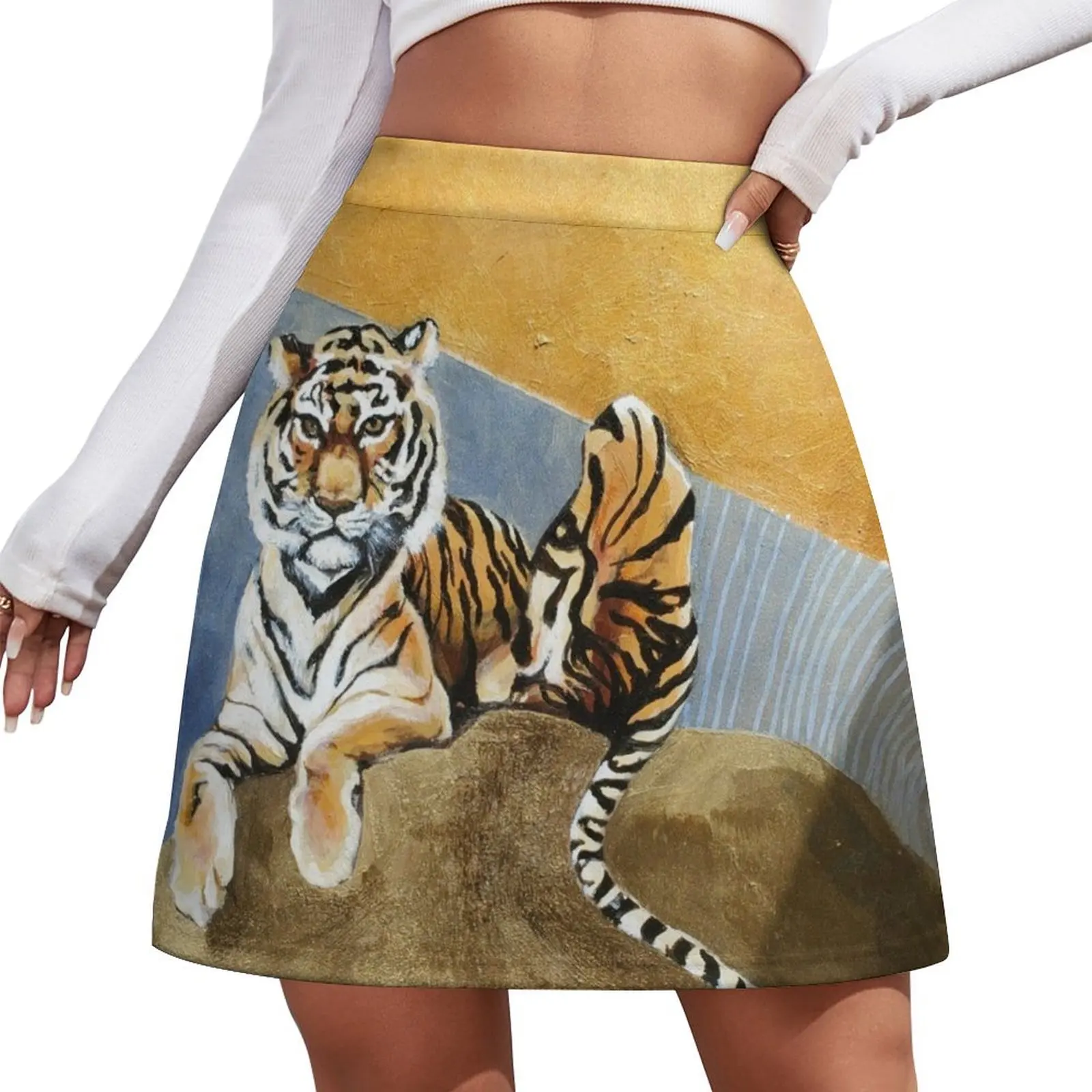 

Gateway Tiger Mini Skirt summer skirts women's clothing korea stylish fairy core Woman skirt
