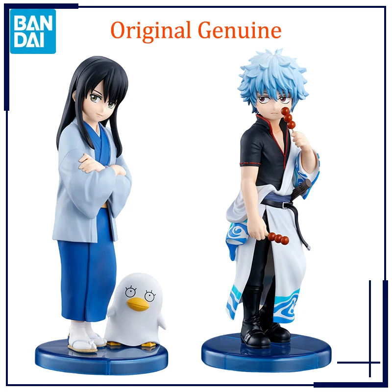 Original Genuine Bandai Anime GINTAMA Katsura Kotarou Sakata Gintoki Adokenette Model Toys Action Figure Gifts Collectible Kids