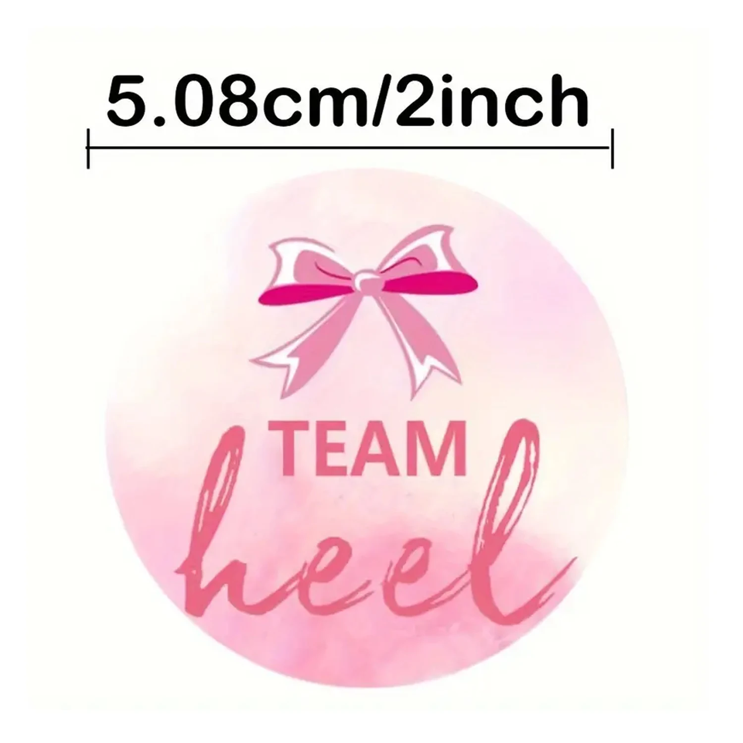 120-Pack Team Heel or Team Mustache Gender Reveal Party Stickers, 2-Inch Round Paper Labels