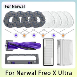 Mop Pad For 나르월 Narwal Freo X Ultra\J4 Spare Parts Side Brush HEPA Filter Roller Brush Dust Bag Robot Vacuum Cleaner Accessories