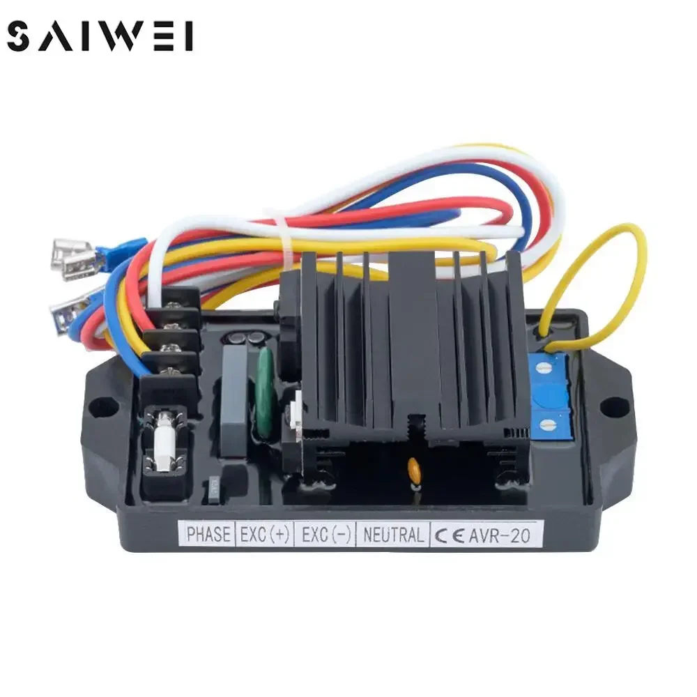 AVR-20 20A AVR Automatic Voltage Regulator Brushless Excitation Generator Stabilizer Control Module Diesel Genset Parts Gavr-20A