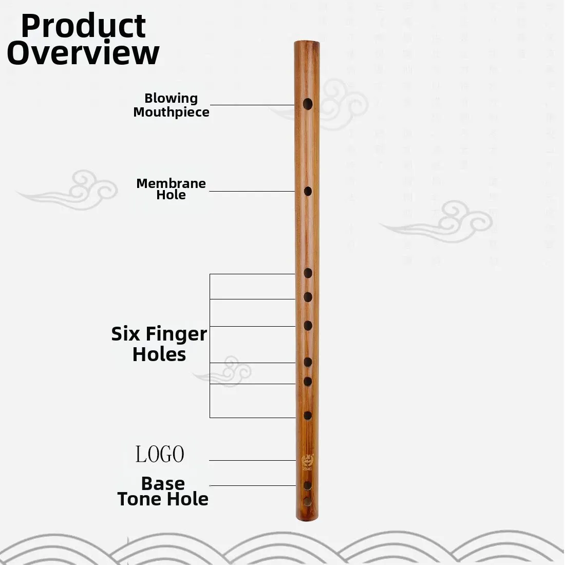 Mini Bamboo Piccolo Flute Chinese National Musical Instrument for Beginner Performance C D E F G Key with Velvet Pouch