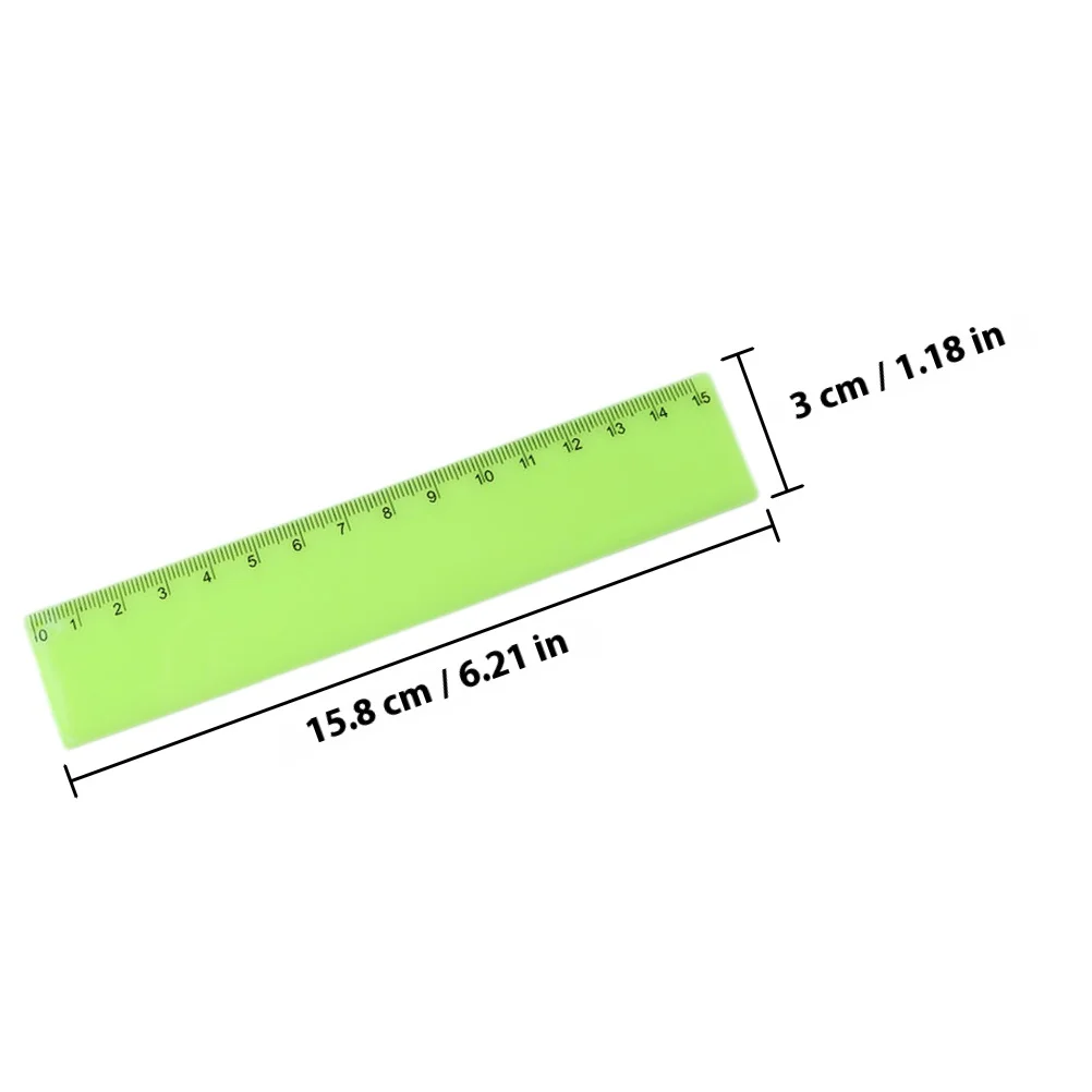 Reglas medidoras de plástico de colores, 25 uds., reutilizables, ligeras, portátiles, multifunción, accesorios para el aula de dibujo