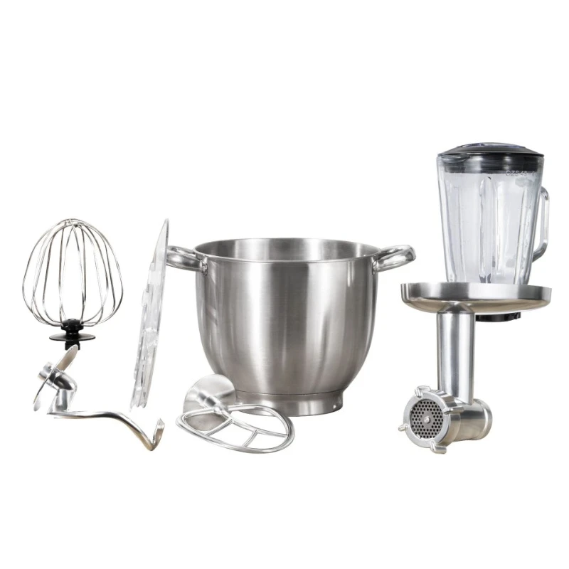 

Blender, cook machine, egg beater and noodle hook mixing stick, splash cover