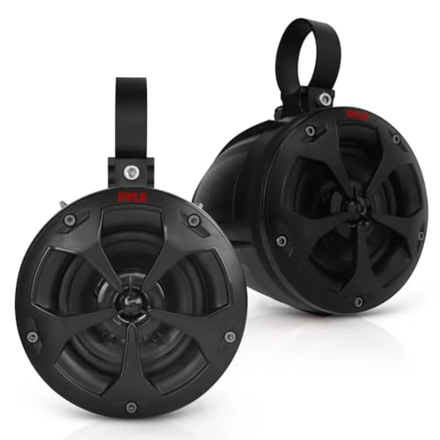 

4 Off-Road Bluetooth Waterproof Speakers with 800W Peak Power Amplified Speaker System Designed for ATV UTV Golf Cart Boat and