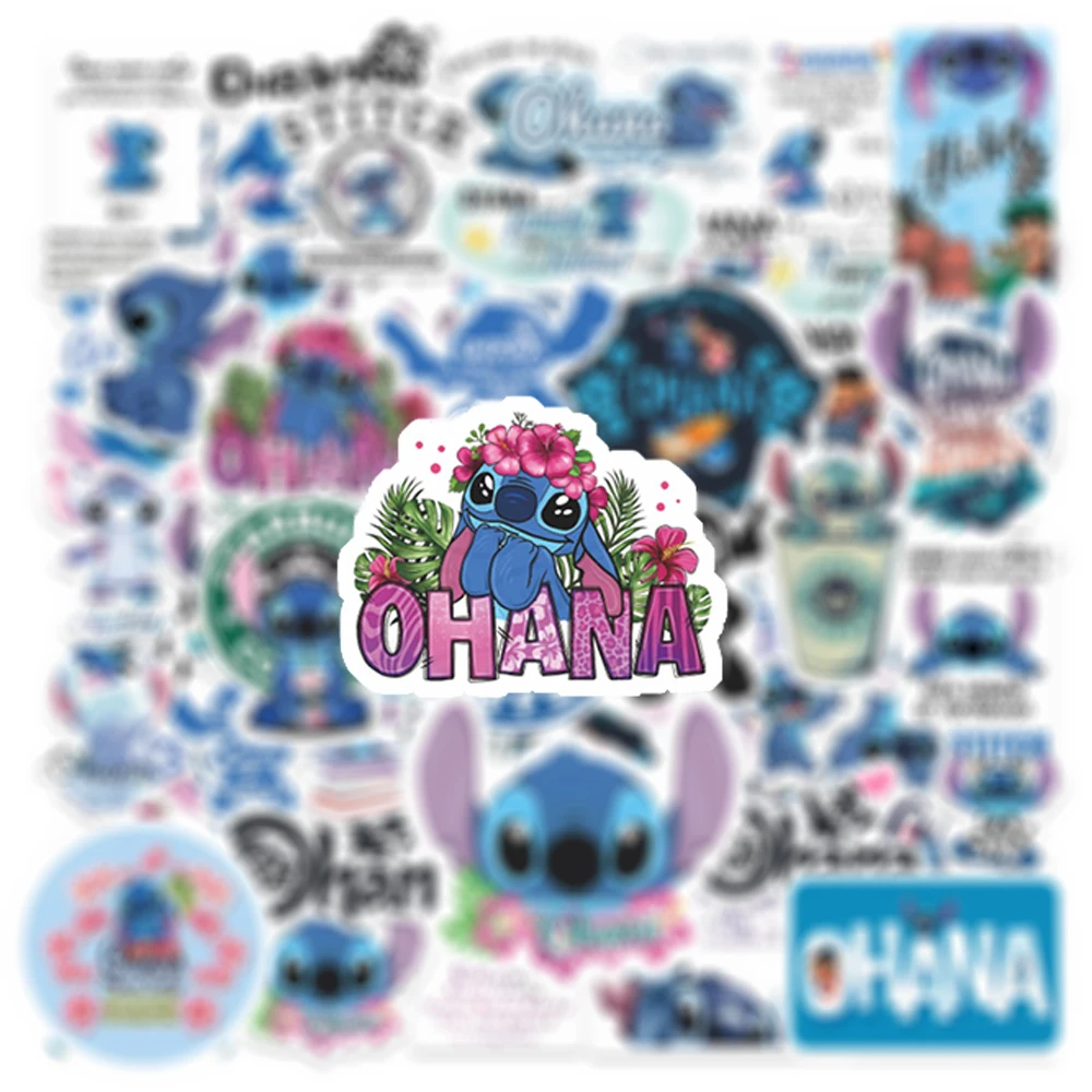 

10/30/50pcs Cute Ohana Stitch Disney Stickers Funny Creative Cartoon Sticker Stationery Phone Luggage Graffiti Decals Decoration