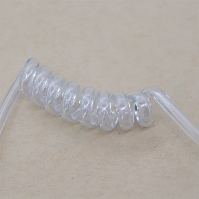 모토로라 바오펑 켄우드 양방향 무전기 워키토키 PTT 마이크 이어피스 헤드셋용 교체용 어쿠스틱 코일 에어 튜브 1/5/10개