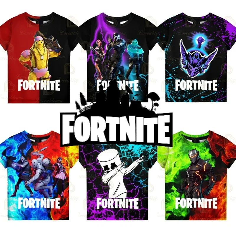 Battle Royale Fortnite 3d T Shirt Men and Women 2023 Shooter Victory Kids Tops Girls Boys Clothes Children Tshirt