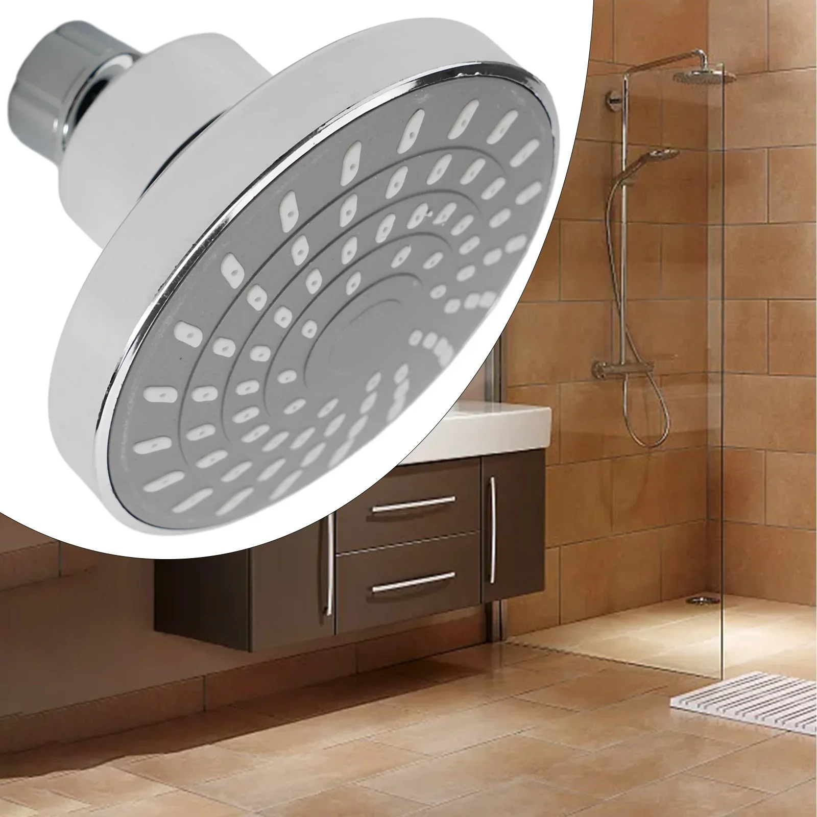 

4Inch Shower Head Sprayer Bathroom Faucets Head Top Spray Adjustable Rainfall Wall-Mounted Shower Top Nozzle