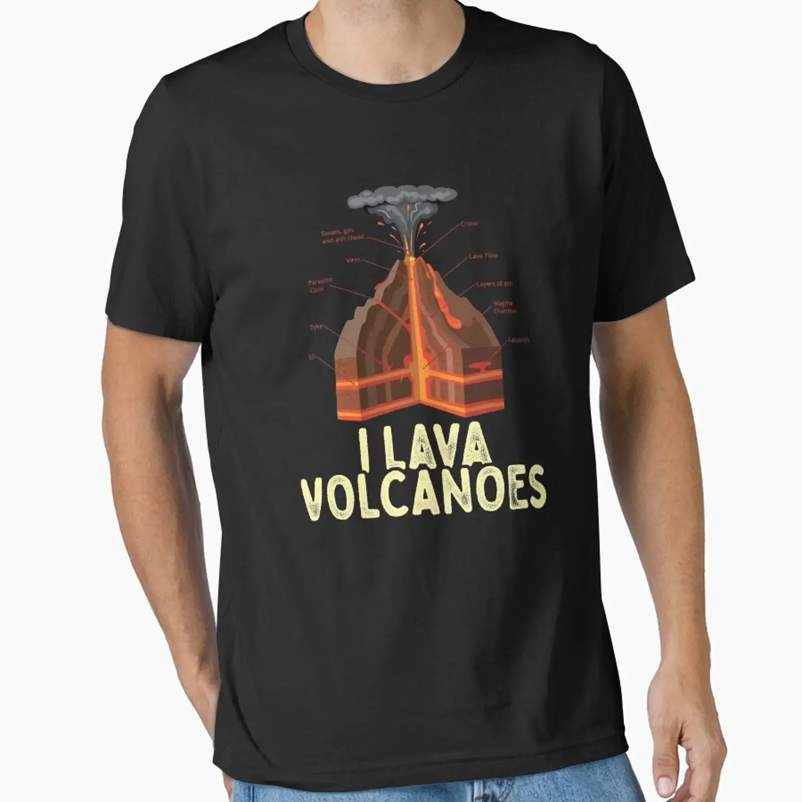 I Lava Volcanoes Geologist Volcano Lover Geology Essential T Shirt vintage Washed Soft Casual Breathable Versatile