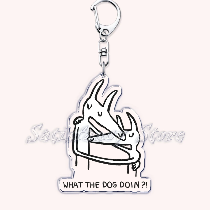 Popular Abstract Skeleton Acrylic Keychains Keyring for Accessories Bag Twin Fantasy Pendant Key Chain Ring Jewelry Fans Gifts