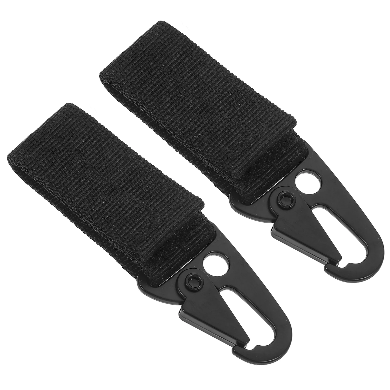 

2 Pcs Hooks Girdle Outdoor Survival Keychain Heavy 2pcs Carabiner Fire Starter Black Hanging Buckle