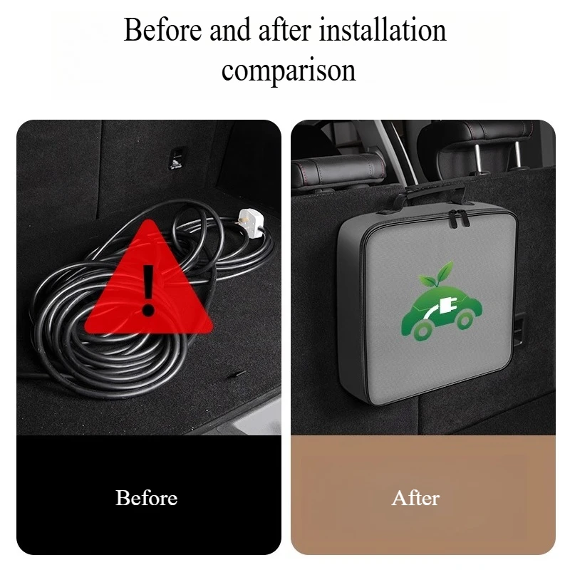 ل BYD Qin Song L Plus Dmi سيارة الديكور Ev لوازم ماكس Daquan Pro سيارة شحن بندقية حقيبة التخزين تخزين آمن #3