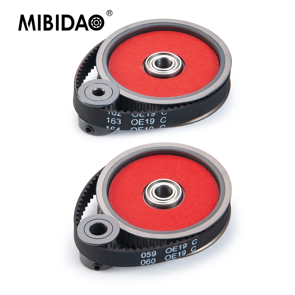 MIBIDAO Shaft Conversion to Belt Transmission Drive Kit for Axial SCX10 1/10 RC Crawler Car 3.17/5.0 Motor Gear Replacement Part