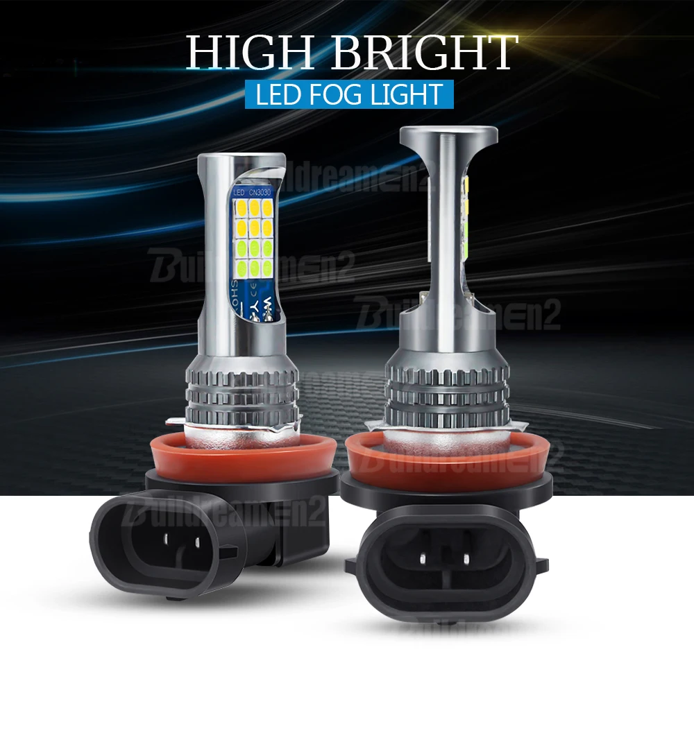 2 Pieces 24W Car Front Bumper Canbus Fog Light Bulb Replacement For Opel Speedster Zafira Astra Insignia LED Fog Lamp 2000LM 12V