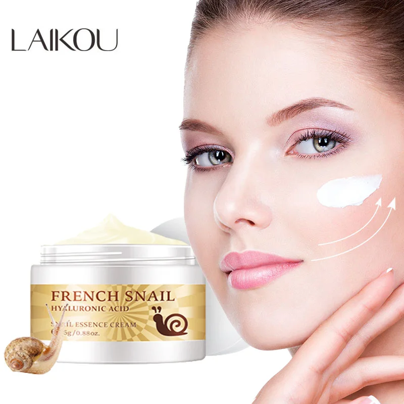 

LAIKOU Snail Face Cream Hyaluronic Acid Moisturizer Reduce Wrinkle Cream Collagen Nourishing Serum Day Cream for Face