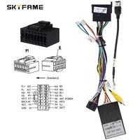 SKYFAME-Adaptador de arnés de cableado de 16 pines para coche, decodificador de caja Canbus, Cable de alimentación de Radio Android para ZX Auto Terralord OD-ZX-01