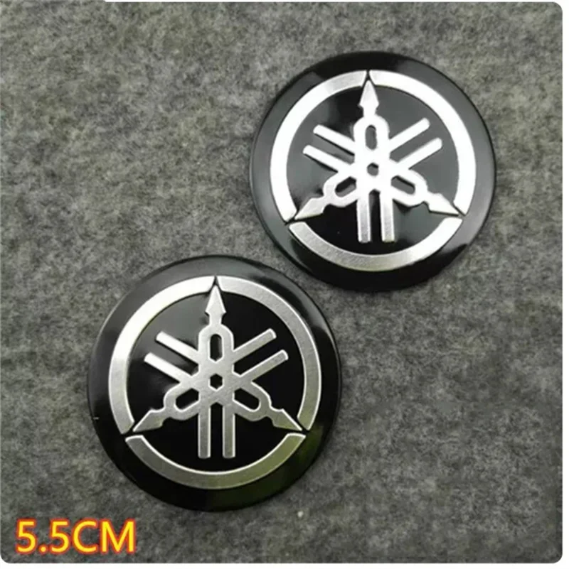 3D Stickers Logo Moto Tank Decal Round Black For NMAX XMAX TMAX AEROX Mt03 Mt07 Mt09 Motorcycle Sticker For Yamaha Emblem 55MM