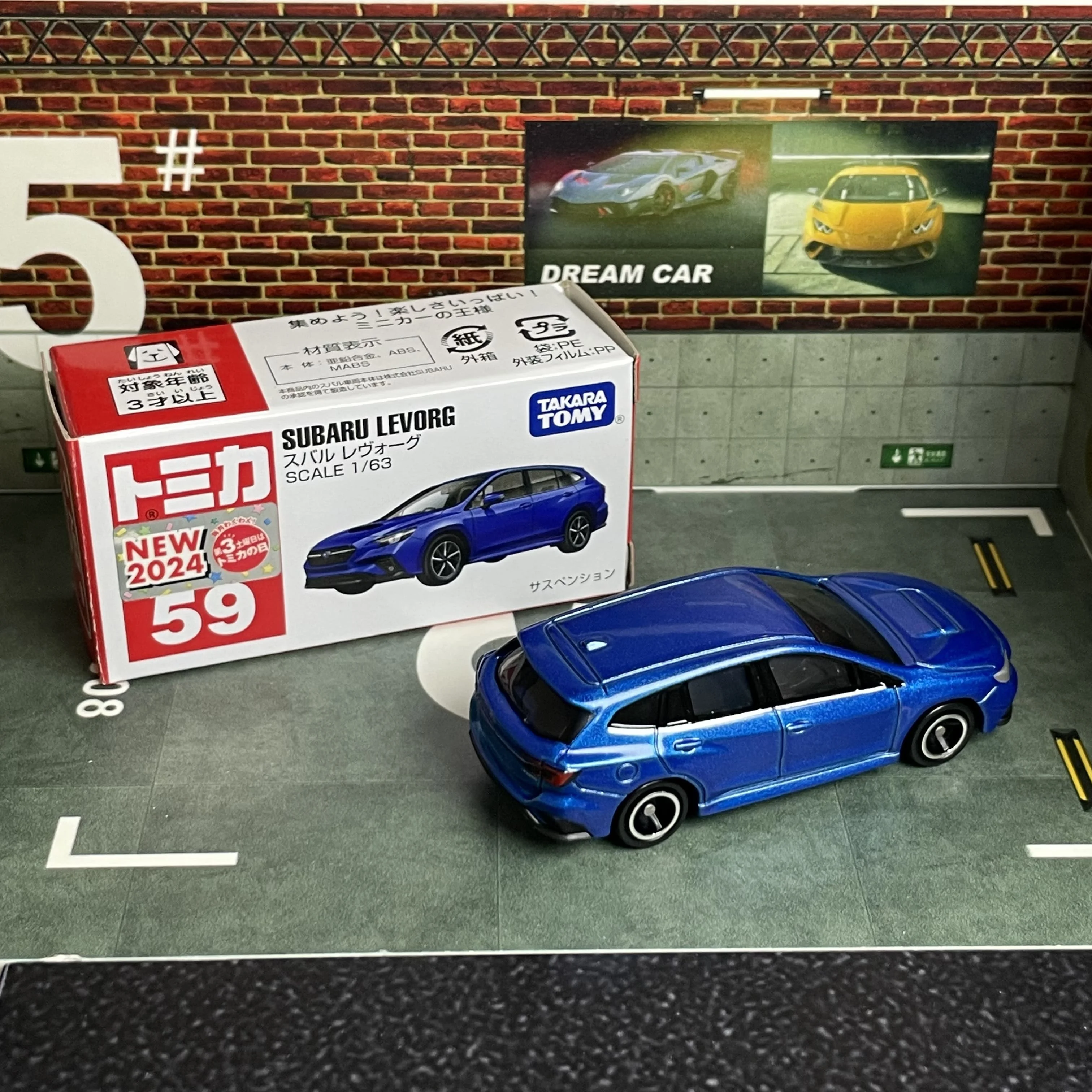 Takara Tomy Tomica # 59 Subaru Levorg JDM Diecast modello sportivo auto giocattolo per ragazzi e ragazze bambini