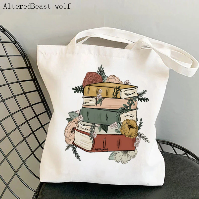 Teacher supplies Shopper bag English Teacher Printed Bag Shopping Canvas Shopper Bag girl handbag Tote Shoulder Lady gift Bag