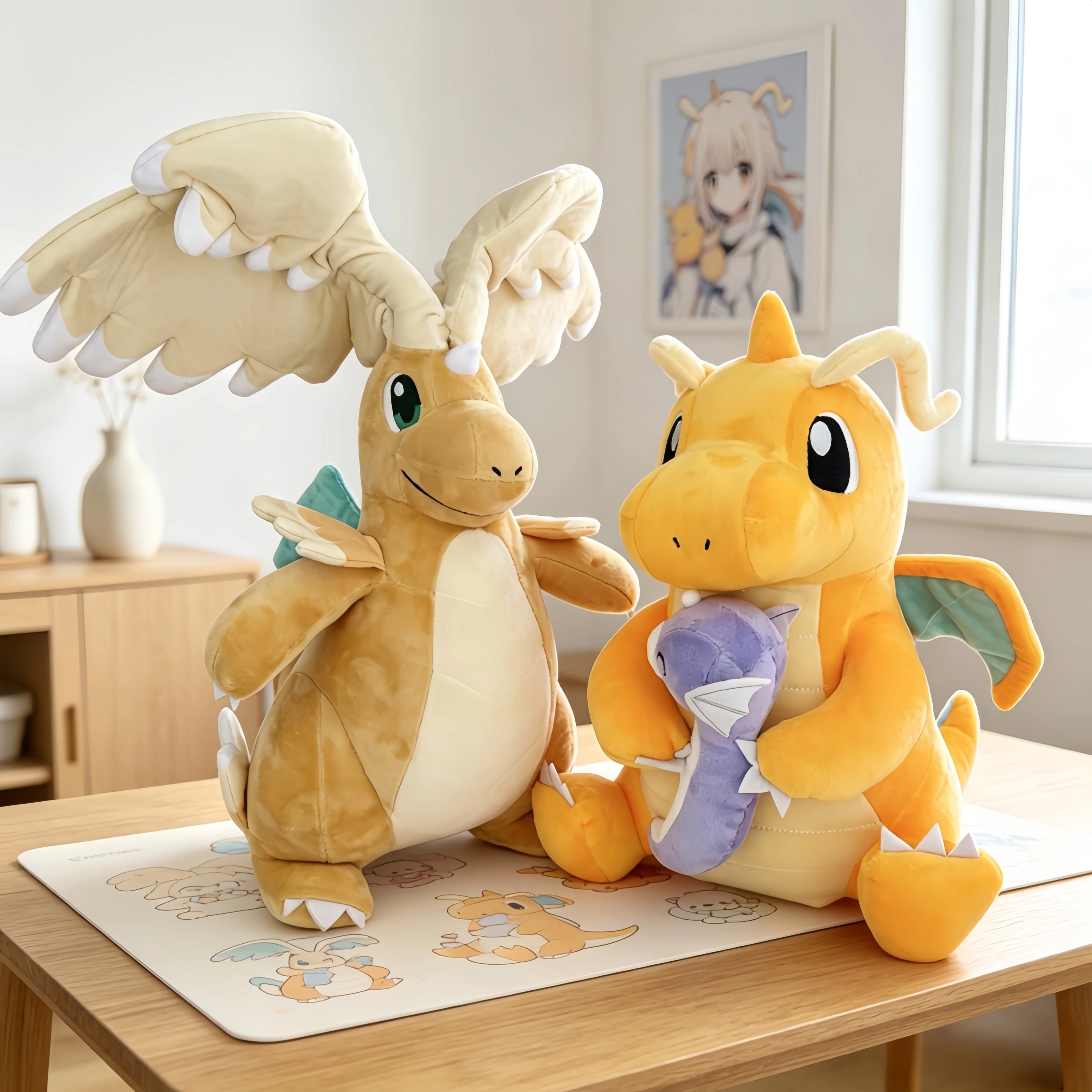 Pokemon Mega Dragonite Plüschtiere Evolution Dragon Charizard Tyranitar Dragapult Plüschpuppen Kuschelkissen Geburtstagsgeschenk