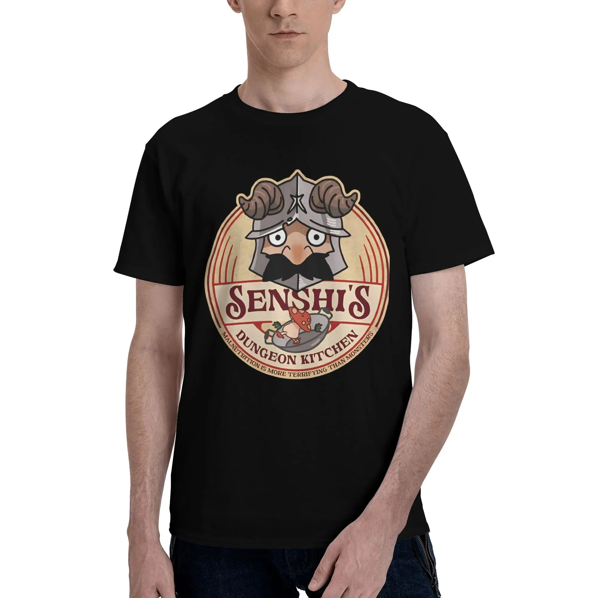 Senshiss Kitchen  Funny Graphic 100% Cotton T-Shirt Delicious in Dungeon Tops Tees For Men