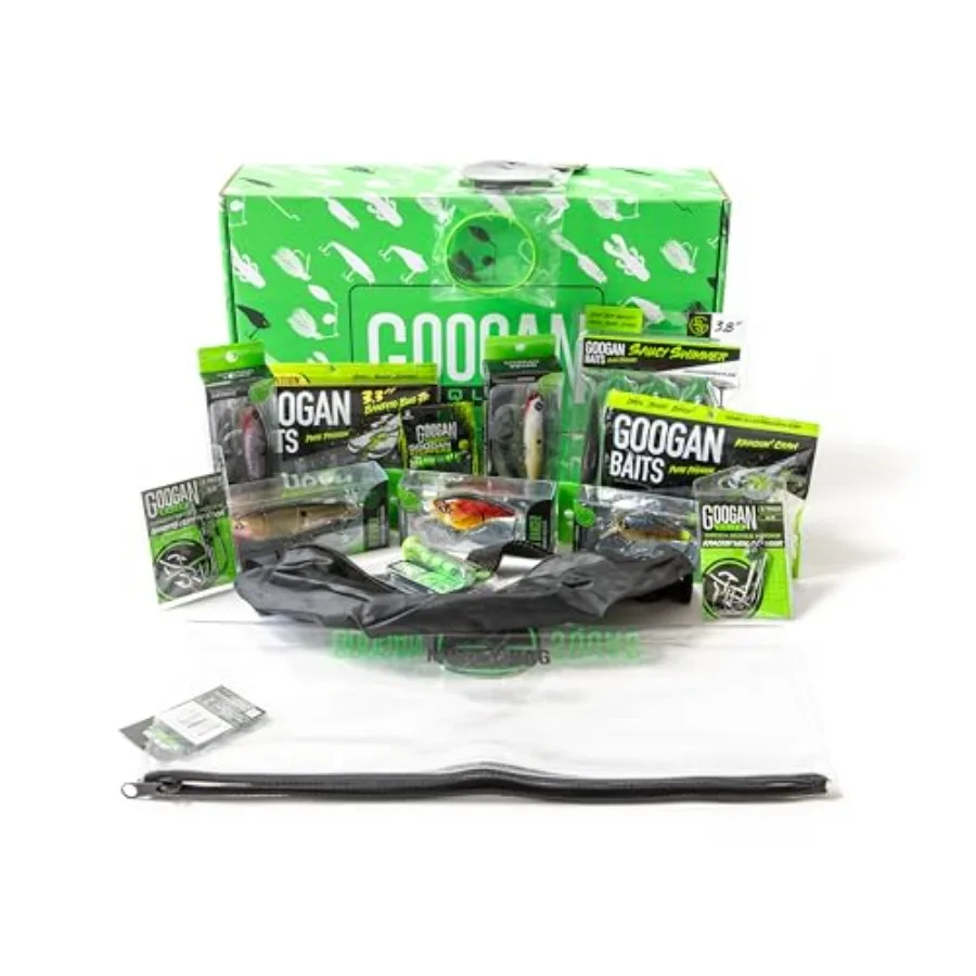 

Набор для рыбалки GOOGAN Squad Monster Crate Ultimate: коробка для снастей с прочной черной пластиковой конструкцией и высококачественными приманками для ловли баса.