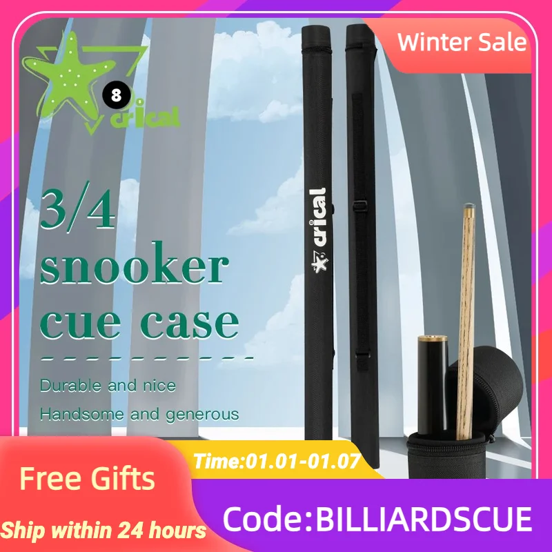 CRICAL Cue Case 2 Holes 1*1 3/4 Rod Box Canvas Snooker Case Billiards Easy To Carry Cover Portable Durable Billiard Accessories