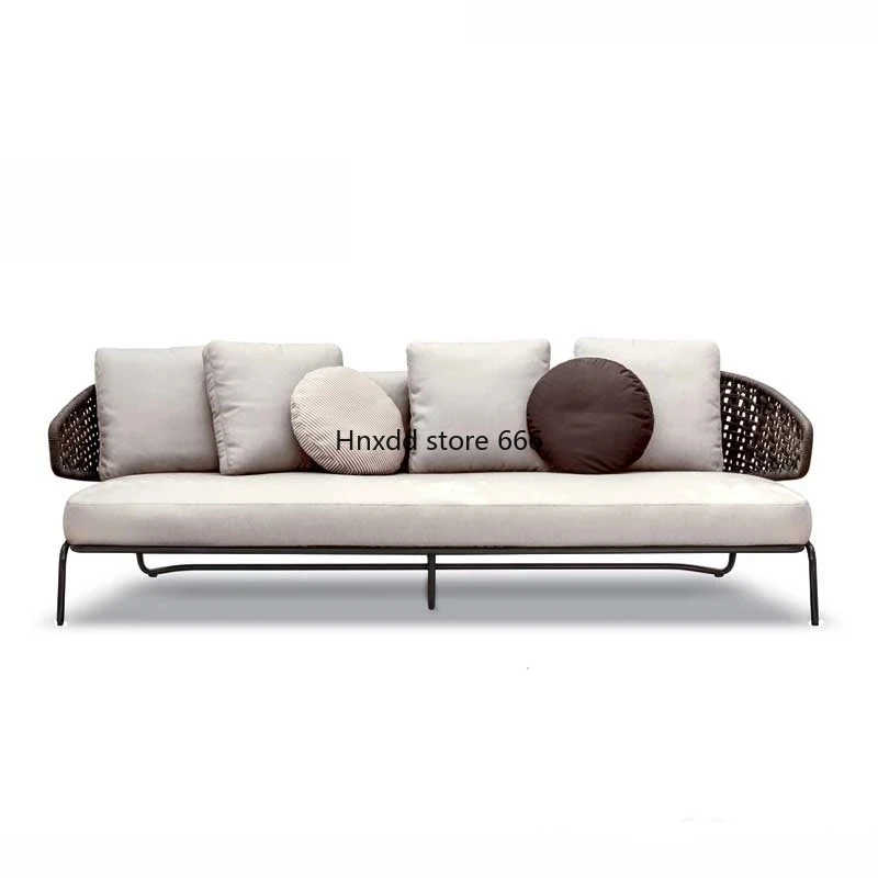 Balkon Freizeit einzelner Rattanstuhl dreiteilige Möbel