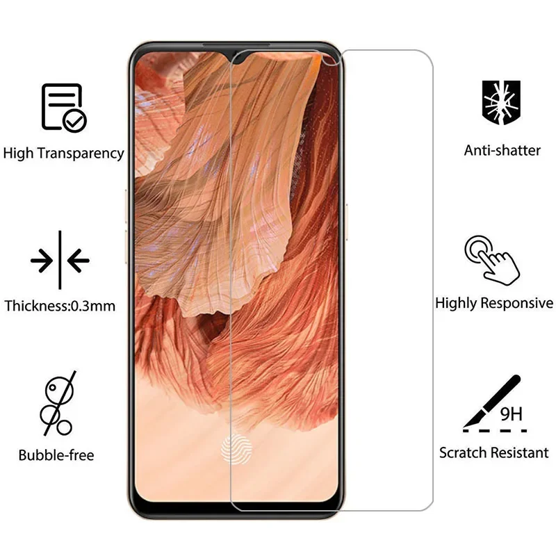 واقي شاشة من الزجاج المقسى لهاتف oppo f17 على oppo f17 f 17 17f 6.44 طبقة أمان opp Opp op